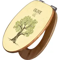 Banjado Design WC Sitz Bambus Absenkautomatik -Olivenbaum - Toilettendeckel mit Absenkautomatik Holz/hochwertiger Bambus Klodeckel/WC-Sitz für alle gängigen Toiletten [TDB2 11129]
