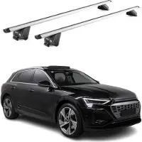 Aurilis Dachträger Grundtäger für Audi e-Tron 2018-2025 100kg Aluminium Silber 2tlg ABE
