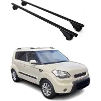 Omac Dachträger Grundtäger für Kia Soul 2008-2013 75kg Metall Schwarz 2 tlg