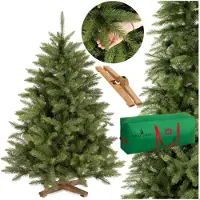Springos Royal Trees Weihnachtsbaum künstlich 150 cm – Skandinavische Fichte | dichter Christbaum | Premium Tannenbaum inkl. Holzständer & Aufbewahrungstasche