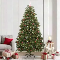 vidaXL "Schlussverkauf" Künstlicher Weihnachtsbaum - Tannenbaum - Kunstbaum moderne - Grün 240 cm PVC und Metall C12970