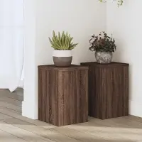 vidaXL "2026 Promotion" Pflanzenständer - Hochbeet - 2 Stk. - Blumenkasten - Braun Eiche 20x20x30 cm - Holzwerkstoff - Beete CC31164