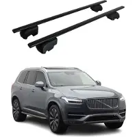 Omtec Dachträger Gepäckträger für Volvo XC90 2015-2023 Grundträger ABE Schwarz 2x