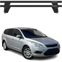 Omac Menabo Dachträger Grundtäger für Ford Focus Turnier 2004-2011 75kg Alu Schwarz