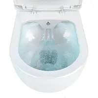 Aloni Wand Hänge WC Spülrandlos Toilette Bidet Taharet Rimless Taharet WC + Deckel