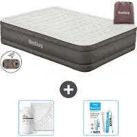 OEM Doppelbett - 2 Personen - 152 x 203 x 46 cm - Braun - Mit Pumpe - Beige - Hoeslaken und Reparatursatz