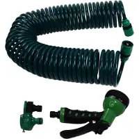 Markenlos Okuyonic teleskopischer Spiralschlauch, Gartenschlauch, Spiralschlauch, einfache Verbindung, leicht zu lagern, EVA zum Bewässern von Pflanzen