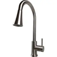 ANW Home Küchenarmatur, Wasserhahn JF-7020S mit ausziehbarer Brause, 2 Funktionen, 400mm