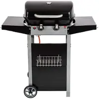 Landmann Grillchef by Gasgrill Gasgrillwagen 90 cm Arbeitshöhe 2 Brenner Seitentische 4 Besteckhaken