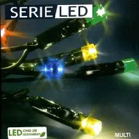 Star Micronics LED Lichterkette 12m 96er multicolor / schwarz außen Best Season 476-51