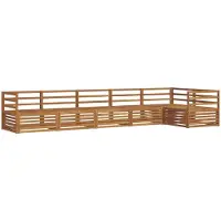 vidaXL Outdoor-Sofagarnitur 6 Stk. Natur