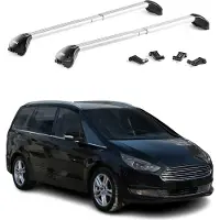 Aurilis Dachträger Grundträger für Ford Galaxy 2015-2025 Aluminium Silber 2 tlg ABE