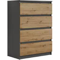 Lookway Moderne Kommode HANA M4 70, Artisan Eiche / Anthrazit
