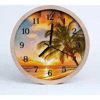 Tulup Holzuhr 20fi cm wanduhr - Sunset Natur