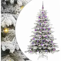 vidaXL "WINTER SALE" Künstlicher klappbarer Weihnachtsbaum Weiß 180 cm PE und PVC - Künstliche Weihnachtsbäume NEU2704922