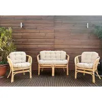 Mayaadi Home Gartenbankauflage Bankauflage Bankkissen Sitzkissen Sitzpolster Steve 6 tlg. Set Beige