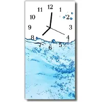 Tulup Glasuhr Wanduhr Küchenuhr Echt-Glas 30x60 Wasser Mehrfarbig