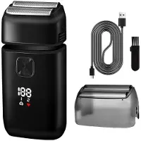 Dopwii Wiederaufladbarer elektrischer Rasierer für Männer, Folienrasierer mit Trimmer, 2 Geschwindigkeiten, 120 Min Akkulaufzeit, ideal für Zuhause & Reisen
