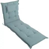DiscountDeal24 LILENO HOME Sonnenliege Auflage als [1er Set - Rollliege] in Aqua - Gartenliegen Auflage perfekt für Strandliege - Polster Auflage für Gartenliege (188x60x8cm) MAR
