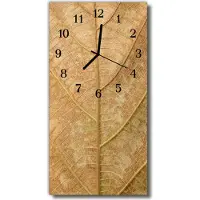 Tulup Glasuhr Wanduhr Küchenuhr Echt-Glas 30x60 Blatt Beige