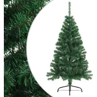 vidaXL "2026 Aktion"Künstlicher Halb-Weihnachtsbaum langlebig - modernes Design - mit Ständer Grün 120 cm PVC GermanyMöbel 33950 - Künstliche Weihnachtsbäume