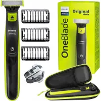 Philips OneBlade QP2724/10 Rasierer Set Schwarz Grün mit Etui Trimmer