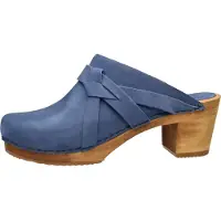 Sanita Wood-Manuella Square Open Clog Dove Blue Gr.42