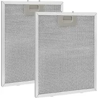 Meoiruery 2 Stück Metall-Graufilter für Hotte Aspirante 320 x 260 mm, Filtre en Maille Accessoire Hotte Aspirante für Hotte Aspirante