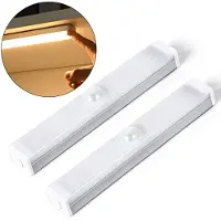 Novzep LED Nachtlicht Magnetisch USB Licht, Schrankbeleuchtung LED mit Bewegungsmelder Weiss/Warmweiss dimmbar