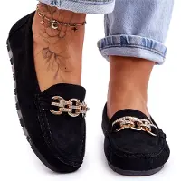 Butosklep Damen Wildleder Loafer Schwarz Sorento 36