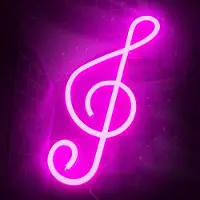 Lapalife Musik Leuchtreklame LED Neonlicht USB Nachtlicht Batteriebetrieben für Wand Zimmer Spielzimmer Bar Party Dekoration