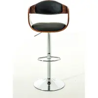 CLP 2er Set Barhocker Kingston C Kunstleder walnuss/schwarz