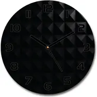 Tulup Wanduhr aus Glas 30fi Glasbild Glasuhr Gehärtetes Glas - schwarze-zeiger - Abstraction background