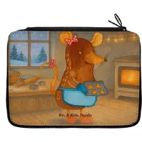 Mr. & Mrs. Panda Bleistiftetui Maus Kekse Design - Weiß - Geschenk, Winter, Weihnachten, Plätzchen, Schreibmappe, Etui, Backen, Mäppchen, Federmäppchen, Federtasche