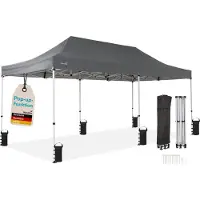 Skandika Pavillon Solvorn 6 x 3 m | Faltpavillon mit Stahlgestell, 18 m², 2 m Höhe, einfacher & schneller Aufbau, UV-Schutz 50+, wasserdicht