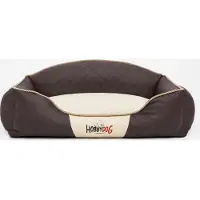 HOBBYDOG Hundekissen Hundebett Hundekorb Hundesofa für Haustier Hunde Waschbar - Elite - 65 x 50 x 24 cm [Größe: L] - Braun