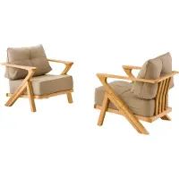 AEA Elegante Beigefarbene Stoffsessel im modernen Design, komfortabel