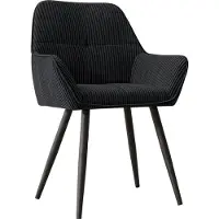 Mirjan 24 Stuhl Archon (2er-Set), Esszimmerstuhl aus Buchenholz, Stilvoll, Wohnzimmer (Holzfarbe: Schwarz, Stofffarbe: Poso 135)