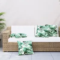 vidaXL Möbel Sofakissen 4 Stk. Blattmuster 40x40 cm Stoff - Gartenmöbelauflagen 360371