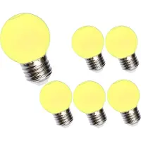 Spectrum LED 6er Pack - LED Lampe E27 - G45 1W gelbes Licht