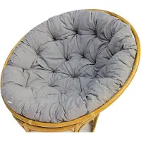 Rattani Polster für Papasansessel , Ersatzpolster Papasan D 120 cm , Fb. Loneta dunkel grau