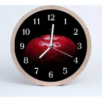 Tulup Holzuhr 30fi cm wanduhr - Apfel Wohnzimmer