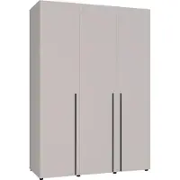 Ravio Kleiderschrank ARNI 150 cm Kaschmir 3-Türig Drehtürenschrank mit Kleiderstange Beige