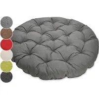 MC.Sammler sunnypillow Polster für Papasansessel | rund Durchmesser 120 cm Dicke 15cm | UV - beständig wasserdicht Outdoor/Indoor | Grau