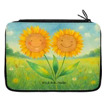 Mr. & Mrs. Panda Federmäppchen Blume Sonnenblume Design - Weiß - Geschenk, Beste Freundin, Mäppchen, Best Friends, Federmappe, Garten, Schlampermäppchen, Lieblingsmensch