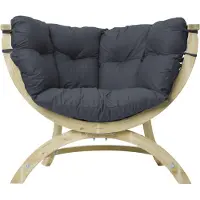 Amazonas Loungesessel Siena Uno Anthracite inkl. Sitzkissen 118,5 x 93,5 x 58cm für Haus und Garten