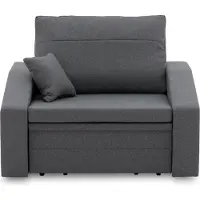 Adams Group Klappsessel mit Schlaffunktion für Wohnzimmer, Schlafsessel Vertico 80cm Dunkelgrau