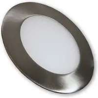 C-Light 6 W - LED mini Panel Einbaulampe 230V rund - alu gebürstet