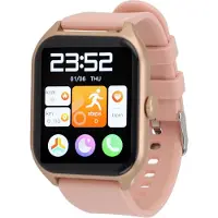 Lixada QX5 Smart Watch BT Anruf Nachricht Benachrichtigung Sprachsteuerung Mehrere Sport-Modi 1,96 Zoll 240x282 Display Smart Fitness Uhr für den täglichen Gebrauch Rosa