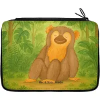 Mr. & Mrs. Panda Etui Affe Design - Weiß - Geschenk, Afrika, Schlamper, Federmäppchen, Liebe, Motivation, Mäppchen, für Stifte, Federmappe, Affen, Selbstliebe, Respekt